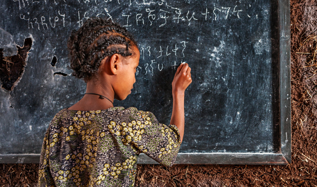 Girl student in Africa